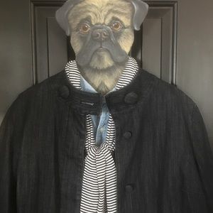 1X TALBOTS 3/4 sleeve,double button collar jacket